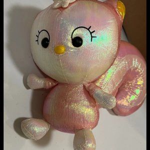Plush Rare Vintage 1998 Sanrio Pink No Corisu Squirrel Shiny Flower Iridescent